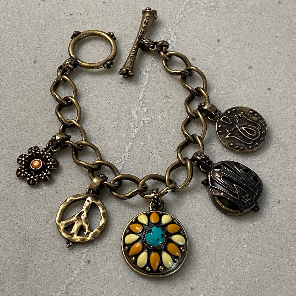Vintage Lucky Brand Boho charm bracelet